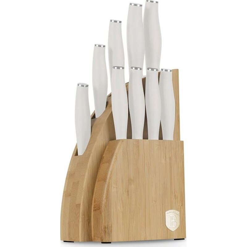 Σετ Μαχαίρια Berlinger Haus Sahara Collection από Ανοξείδωτο Ατσάλι με Βάση από Μπαμπού 10 Τμχ