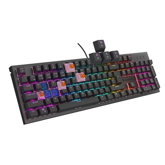 Genesis Thor 303 Gaming Μηχανικό Ενσύρματο USB Πληκτρολόγιο RGB Μαύρο (US) image 1