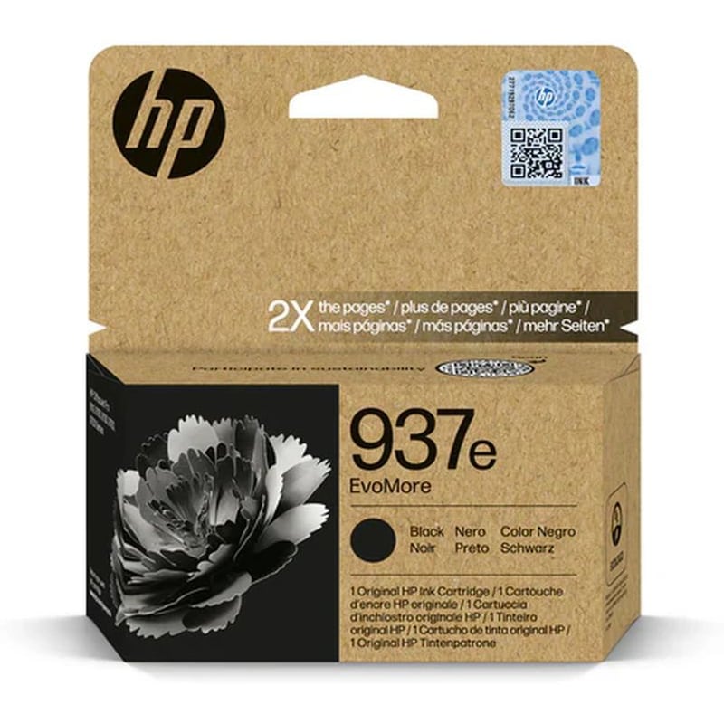 HP HP 937Ε Μαύρο Μελάνι Εκτυπωτή 4S6W9NE