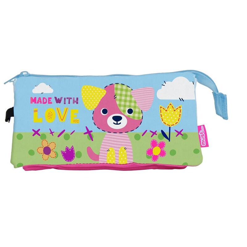 MUST... Κασετίνα Παραλληλόγραμμη Must Made With Love 3 Θήκες