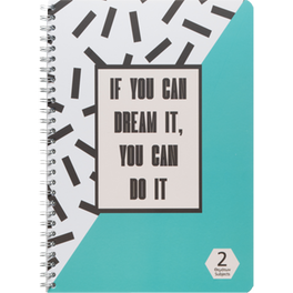 Τετράδιο Σπιράλ Coolbee 2 Θεμάτων Dream It 17x25cm