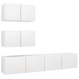 Έπιπλα Τηλεόρασης VidaXL Μοριοσανίδα 4 Τμχ 60x30x30cm - Γκρι