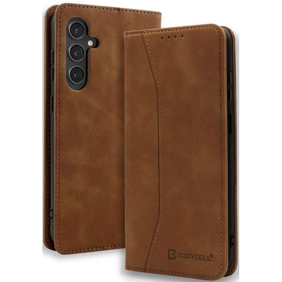 Θήκη Samsung Galaxy S24 FE - Bodycell Book Case Πορτοφόλι - Brown image 0