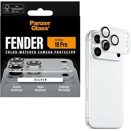 Προστατευτικό καμερών Apple iPhone 18 Pro - PanzerGlass Fender Camera Protector - Light Grey image 4