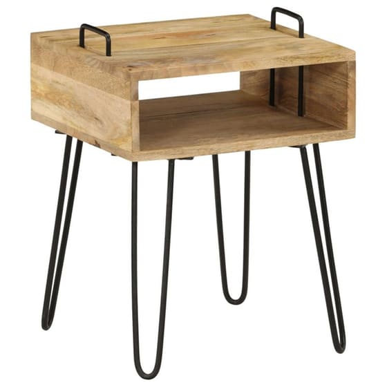 Κομοδίνο Vidaxl Από Μασίφ Ξύλο Μάνγκο 40x34x47 cm - Φυσικό image 2