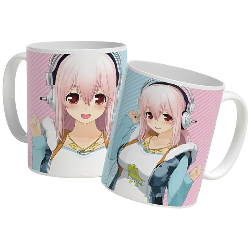 POPBUDDIES Κούπα POPbuddies Nitroplus Super Sonico Κεραμική 325 ml - Ροζ/Μπλε