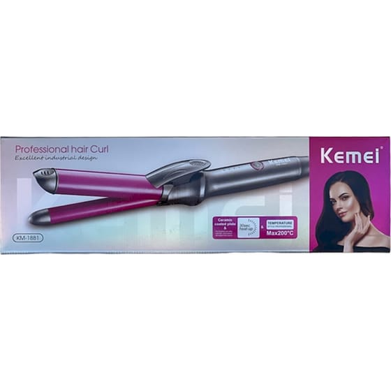 Ψαλίδι Μαλλιών Kemei KM-1881 Μαύρο/Φούξια image 4