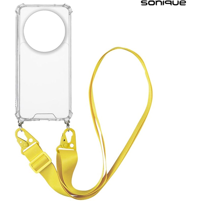 SONIQUE Θήκη Σιλικόνης Με Strap Sonique Armor Clear Xiaomi Xiaomi 14 Ultra Κίτρινο