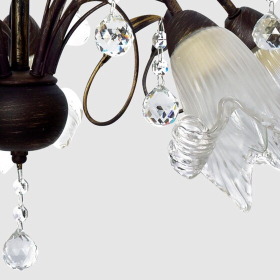 Πολυέλαιος Homelighting Memo E14 Μεταλλικό 60x40cm - Ασημί image 1