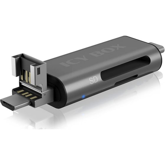 Icy Box Card Reader IB-CR201-C3 USB 3.2 - Ασημί image 1