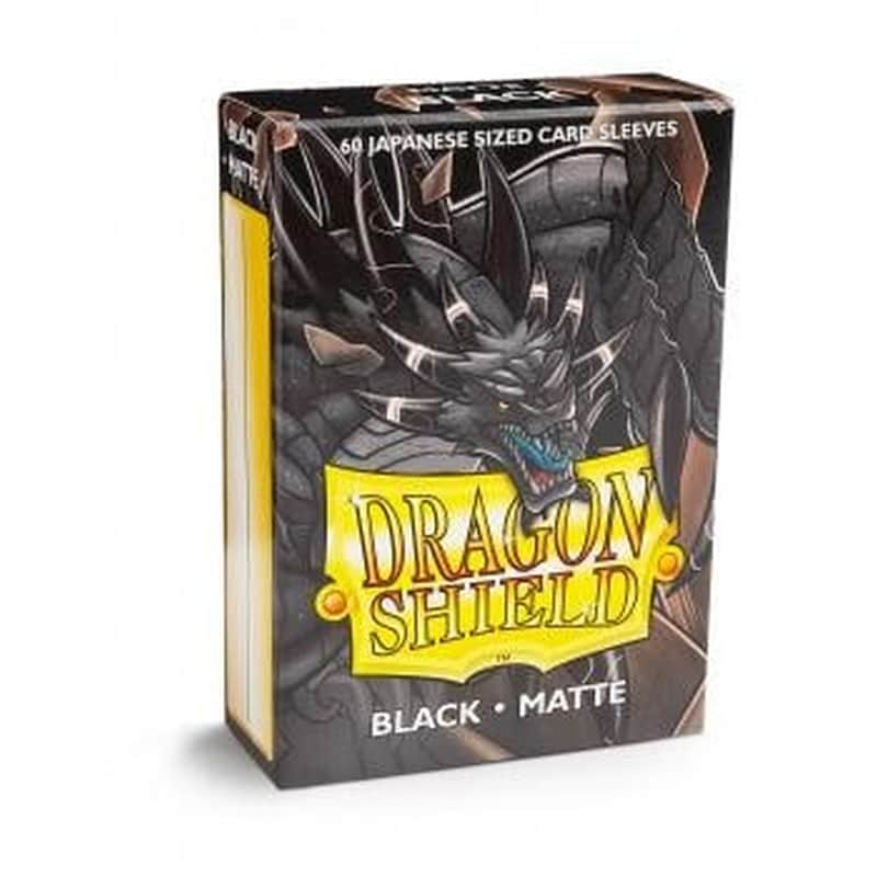 Ygo Dragon Shield Sleeves Japanese Small Size – Matte Black (box Of 60)
