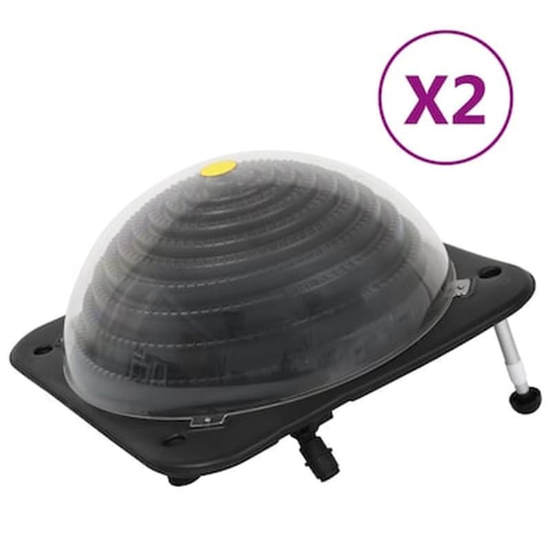 VIDAXL Vidaxl Θερμαντικά Πισίνας Ηλιακά 2 Τεμ. 75 X 75 X 36εκ. Hdpe/αλουμίνιο