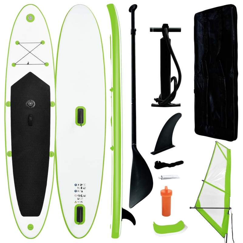VIDAXL Φουσκωτή Σανίδα SUP με Πανί VidaXL 330 x 72 cm Πράσινη
