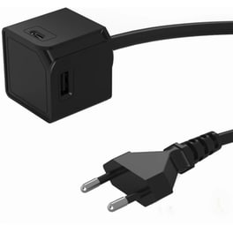 Πολύμπριζο Allocacoc PowerCube Extended USB 1.5 m - Μαύρο