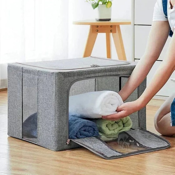 Casalux CL54474 Υφασμάτινη Θήκη Αποθήκευσης Ρούχων & Παπλωμάτων 66Lt image 2