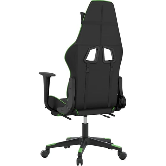 Καρέκλα Gaming VIDAXL 3143767 με Υποπόδιο από Τεχνητό Δέρμα - Μαύρο image 3