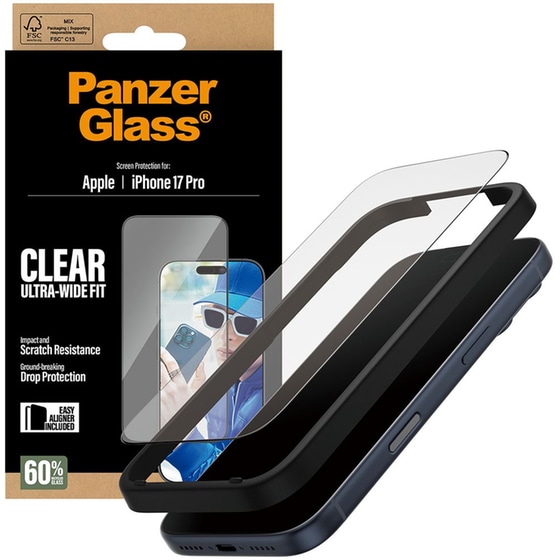 Προστατευτικό οθόνης Apple iPhone 17 Pro - PanzerGlass Clear Ultra-Wide Fit Screen Protection image 4