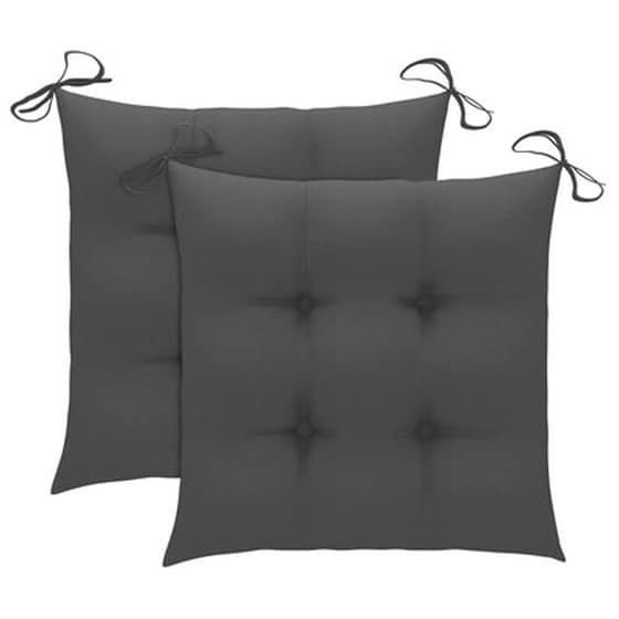 VidaXL Πολυθρόνα Κουνιστή Από Μασίφ Ξύλο Teak Με Ανθρακί Μαξιλάρι image 2