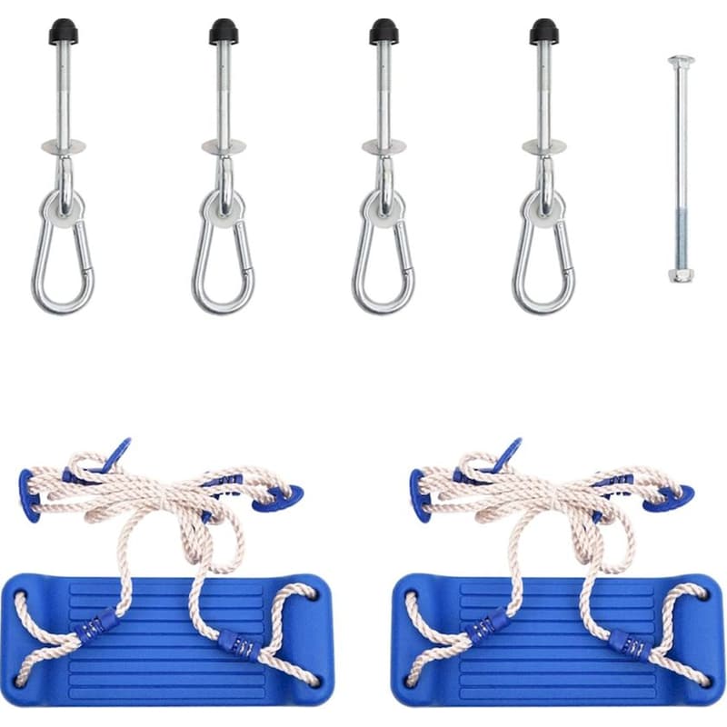 VidaXL Κούνιες με Σχοινιά 2 Τμχ 37x15cm από Πολυαιθυλένιο - Μπλε