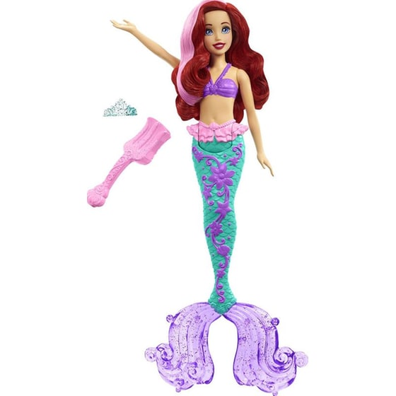 Κούκλα Disney Princess Color Splash Ariel Γοργόνα (HLW00) image 1