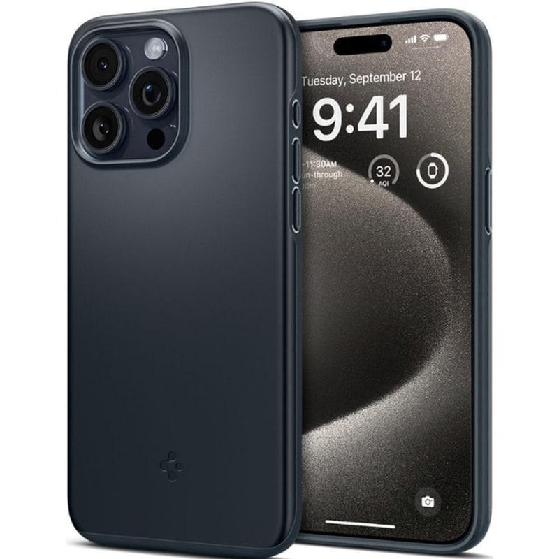 Θήκη Apple iPhone 15 Pro Max - Spigen Thin Fit - Μπλε