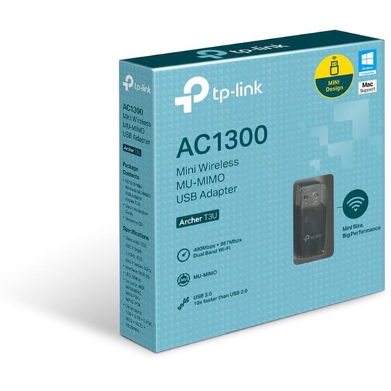 TP-Link AC1300 USB Αντάπτορας Δικτύου Ασύρματη Σύνδεση 1300Mbps image 2