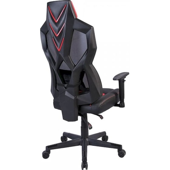 Καρέκλα Γραφείου/ Gaming 24Mall Raider Pro LED RGB από Ύφασμα Mesh - Μαύρο/ Κόκκινο image 4