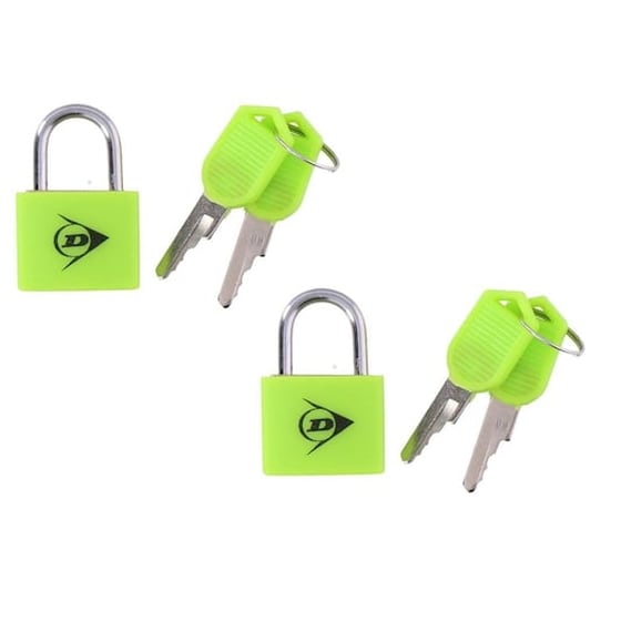 Σετ 2 Τεμαχίων Λουκέτα Για Αποσκευές Με 2 Κλειδιά, 22x35x12mm, Dunlop Travel Lock Πράσινο image 0