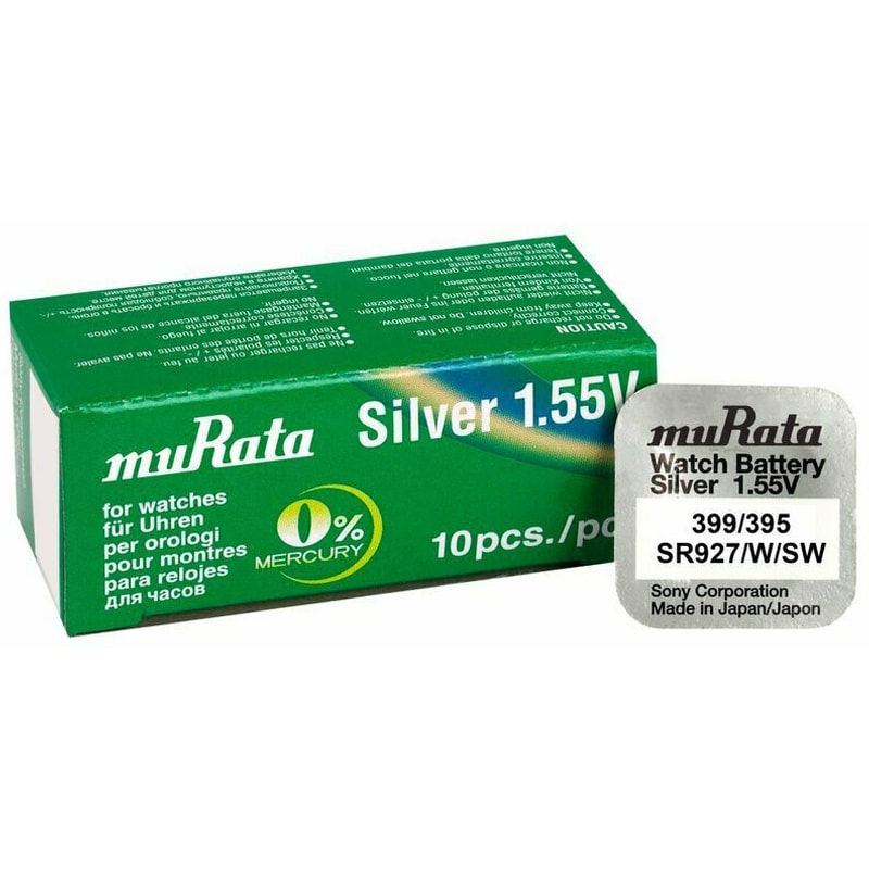 MURATA Μπαταρίες Για Ρολόγια Murata Silver Oxide No395/399 SR927 1.55V 10τμχ