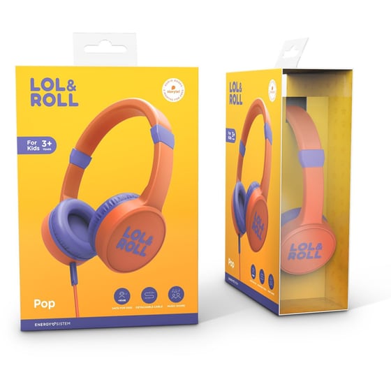 Ακουστικά Κεφαλής Energy Sistem Lol&Roll Pop Kids - Πορτοκαλί/Μωβ image 5
