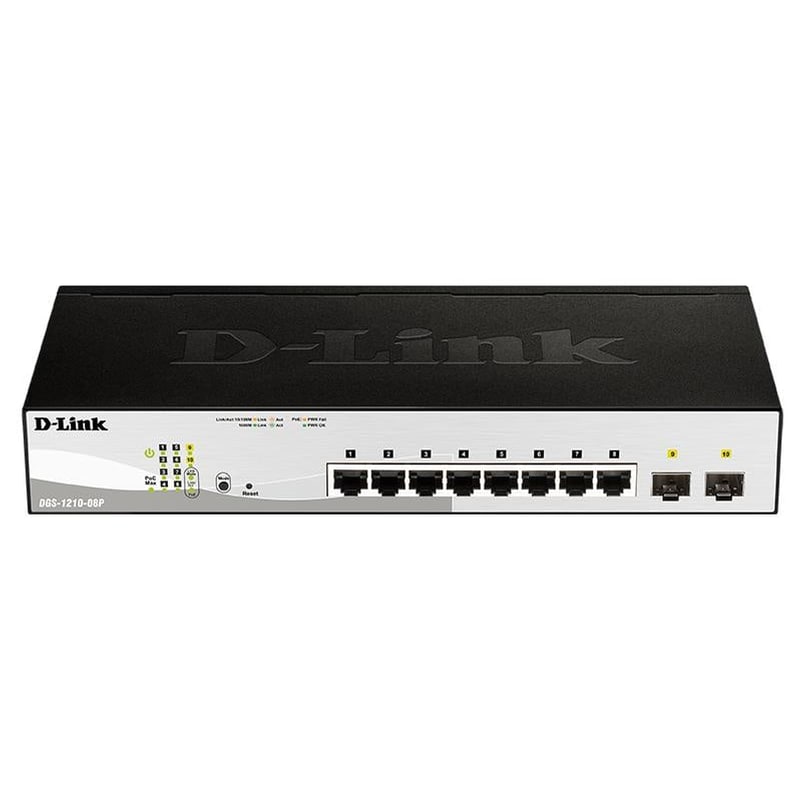 D-link Dgs-1210-08p Network Switch L2 Gigabit Ethernet (10/100/1000) Black Power Over Ethernet (poe) φωτογραφία