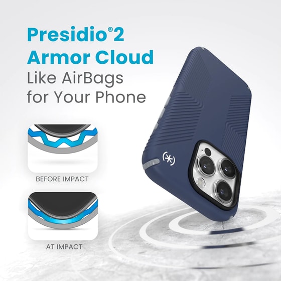 Θήκη Apple iPhone 15 Pro - Speck Presidio2 Grip MagSafe - Coastal Blue/Dust Grey image 1