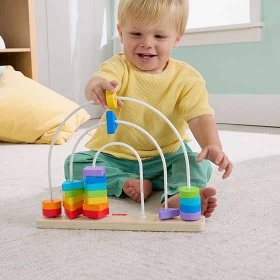 Ξύλινο Σετ Χάντρες Fisher-Price Ουράνιο Τόξο image 3