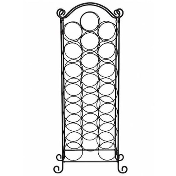 Ραφιέρα Κρασιών Vidaxl Από Μέταλλο Για 21 Φιάλες - Μαύρη image 2