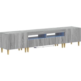 Έπιπλο Τηλεόρασης VidaXL ARNHEM με LED 3 τμχ 198 x 35 x 43 cm - Γκρι Sonoma