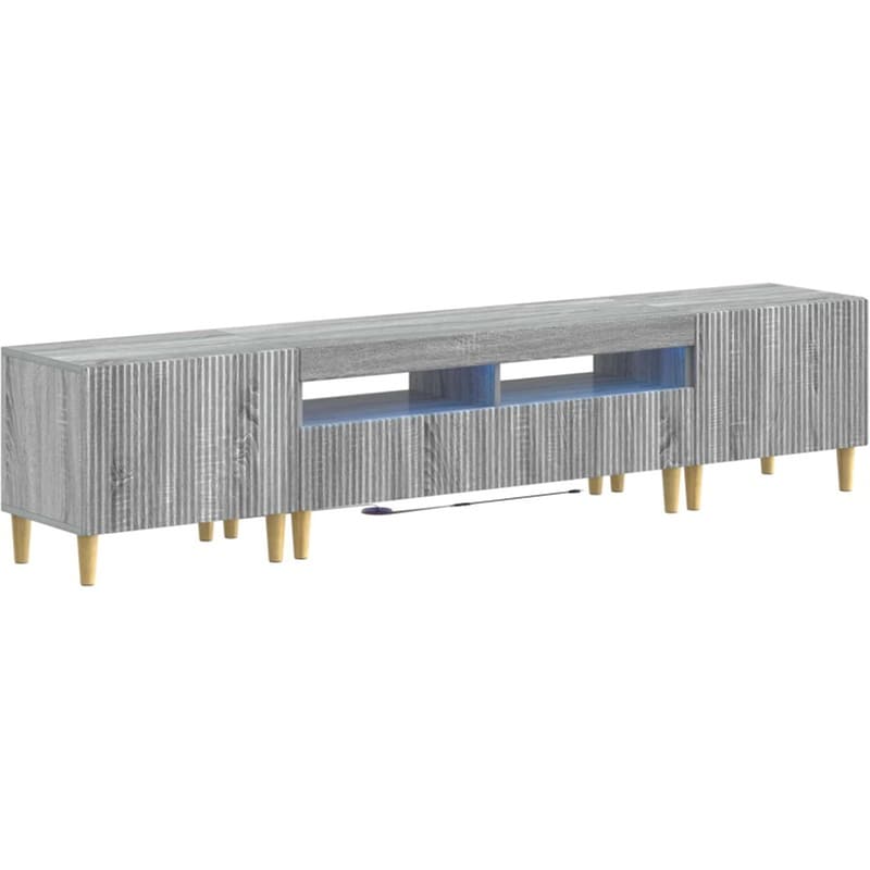 Έπιπλο Τηλεόρασης VidaXL ARNHEM με LED 3 τμχ 198 x 35 x 43 cm - Γκρι Sonoma