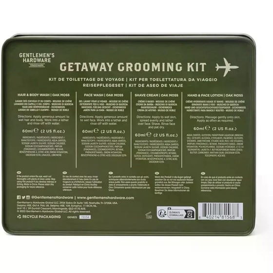 Travel&nbsp;Set&nbsp;Gentlemen's&nbsp;Hardware&nbsp;για&nbsp;Καθαρισμό&nbsp;Προσώπου&nbsp;&&nbsp;Σώματος&nbsp;(4&nbsp;Τεμάχια) image 2