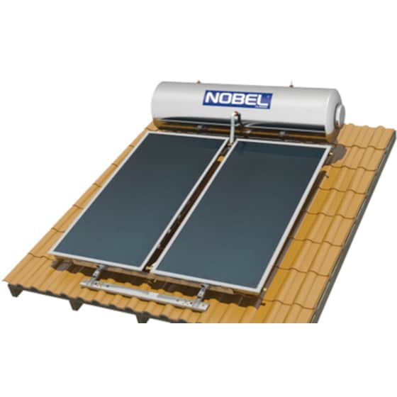 Ηλιακός Θερμοσίφωνας NOBEL Classic Inox 200L/4τμ Διπλής Ενέργειας Ταράτσας image 4