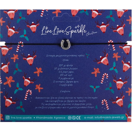 Γούρι Βραχιολάκι Live.Love.Sparkle Επάργυρο Πέταλο image 0