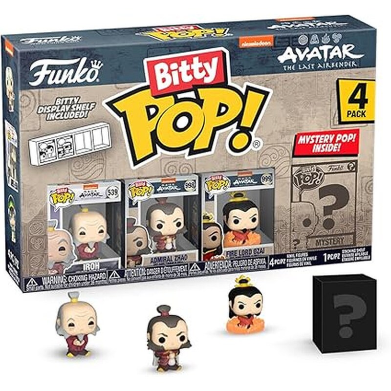 Funko Bitty Pop! Avatar The Last Airbender - Iroh/Admiral Zhao/Fire Lord Ozai/Mystery 4-pack