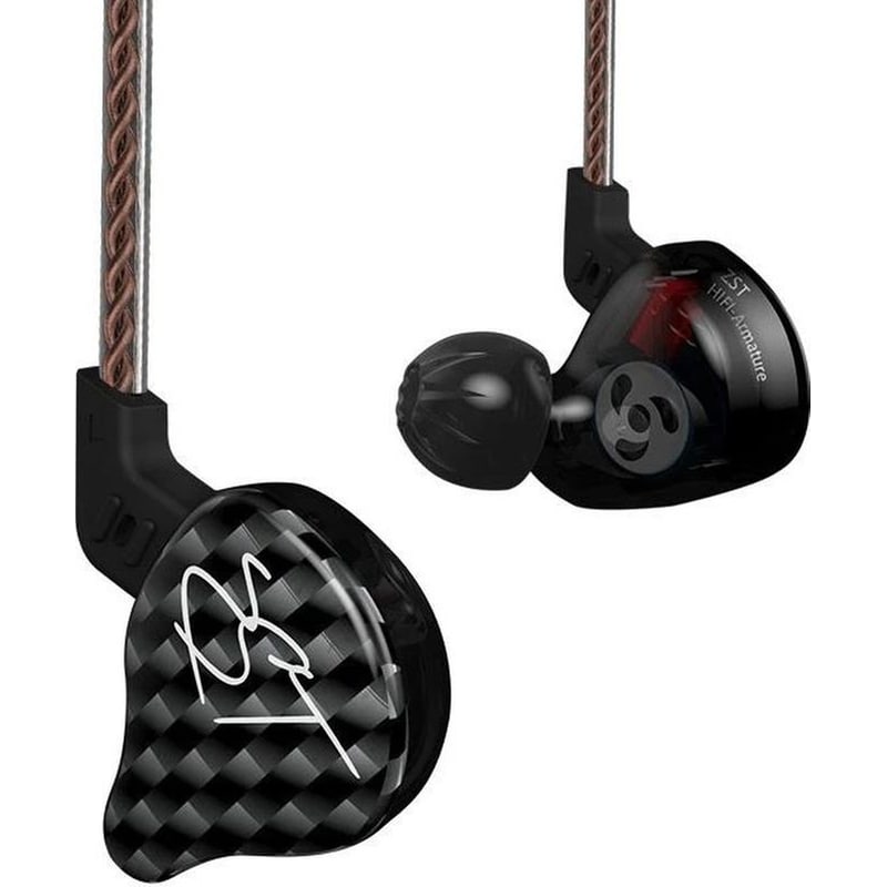 Ακουστικά Handsfree KZ ZST No Mic Jack 3.5mm - Black