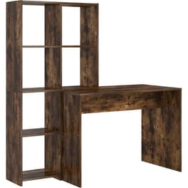 Γραφείο VidaXL από Επεξεργασμένο Ξύλο 138,5x55x143 cm - Καπνιστή Δρυς