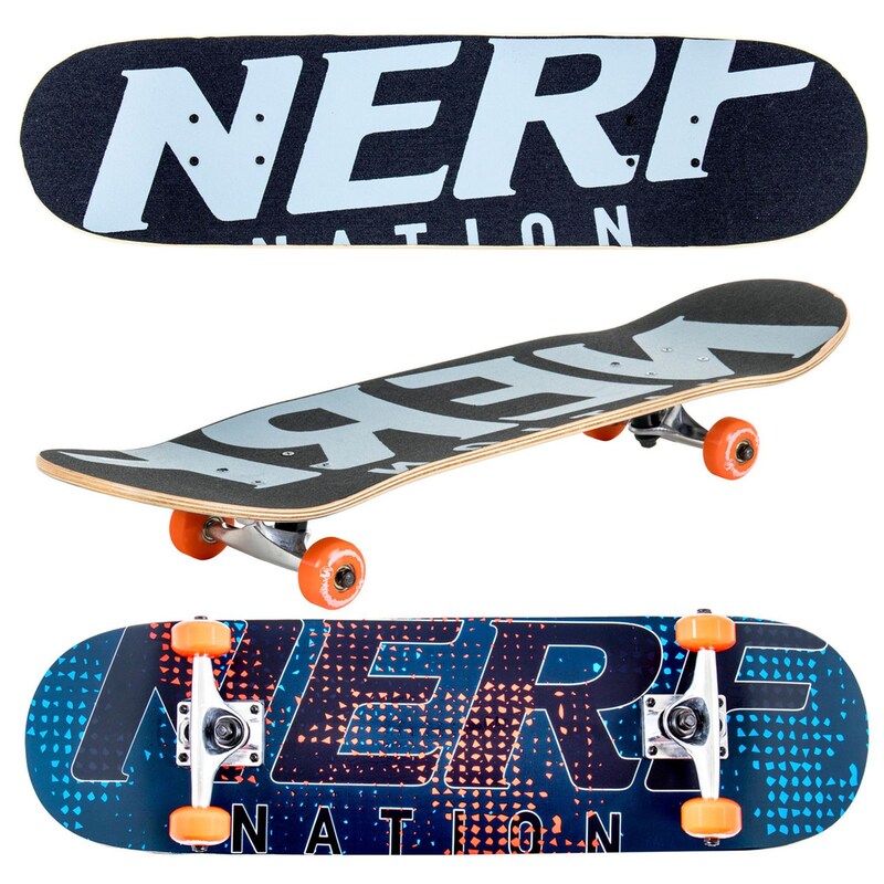 Nerf Nation – 31 Double Kick Skateboard – D2 Blue