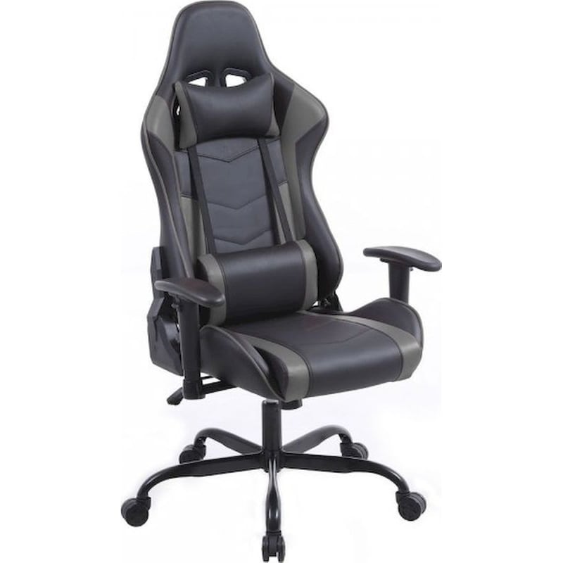 24MALL Καρέκλα Γραφείου/ Gaming 24Mall Mine Pro Υφασμάτινη - Μαύρο/ Γκρι