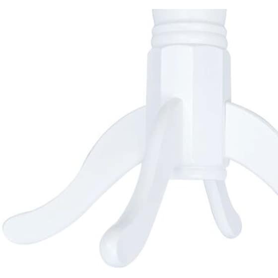 Τραπεζαρία Vidaxl από Μασίφ Ξύλο Καουτσουκόδεντρου 105x75 cm - Λευκό/Καφέ image 2