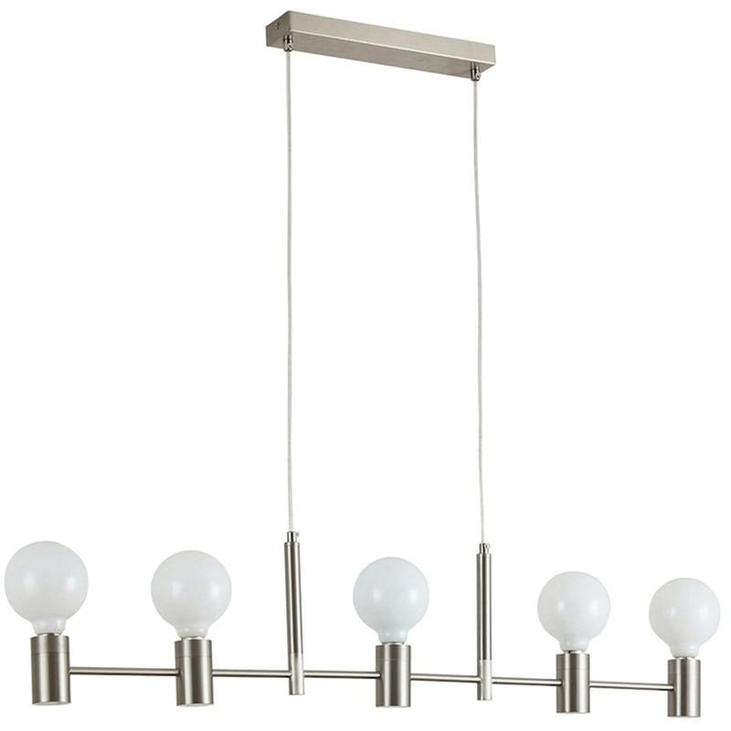 HOMELIGHTING Φωτιστικό Οροφής Πολύφωτο Homelighting Adept 77-8248 Μεταλλικό - Ασημί
