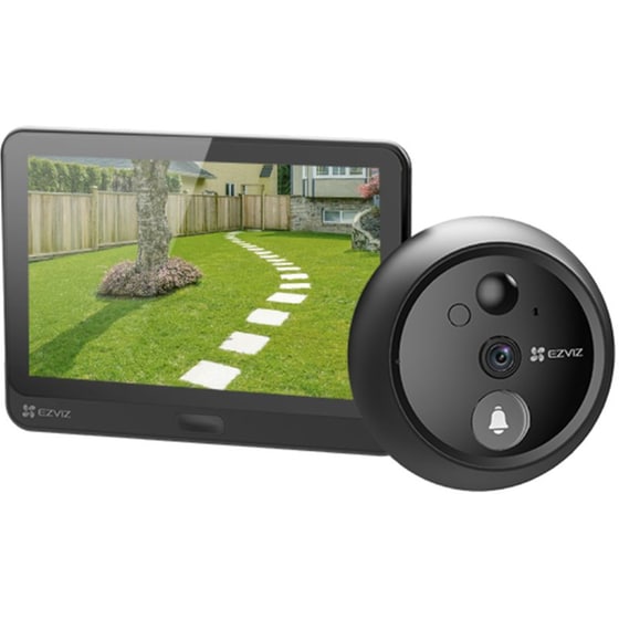 Κουδούνι Πόρτας EZVIZ Smart HP4 με Εσωτερική Οθόνη - Μαύρο image 0