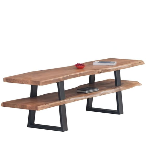 Έπιπλα Τηλεόρασης Woodwell Lizard Ακακία 145x40x50cm - Καφέ image 2