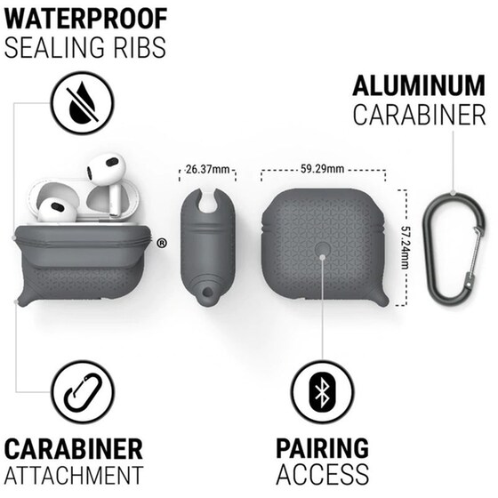 Θήκη Ακουστικών Catalyst Vibe για Apple Apple AirPods 3rd Gen - Battleship Gray image 4