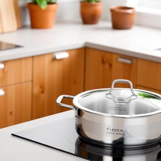 LEXICAL SLC-80602-30S Κατασαρόλα Ρηχή 30 cm Ασημί image 1